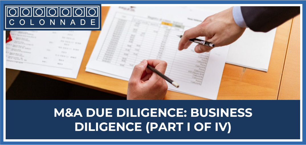 MA Due Diligence Part I of IV